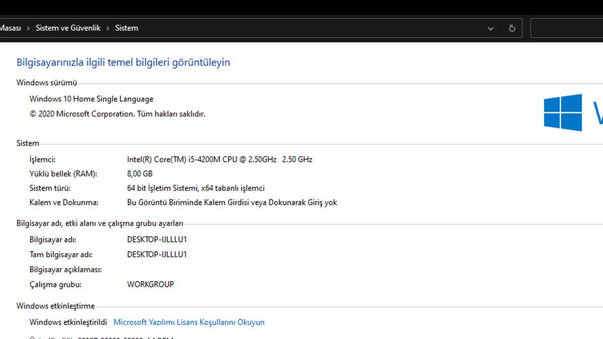 Saniyeler İçinde Bilgisayar Özelliklerine Nasıl Bakılır?
