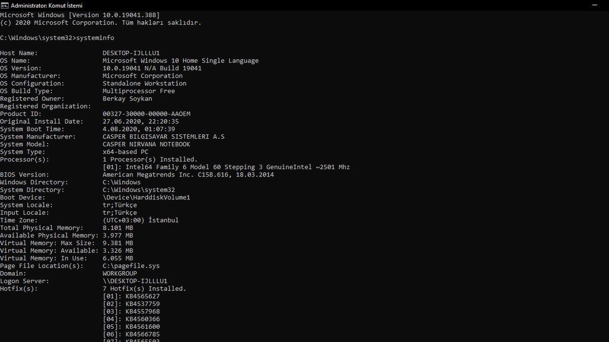 Saniyeler İçinde Bilgisayar Özelliklerine Nasıl Bakılır?