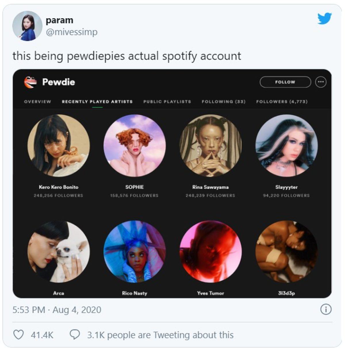 PewDiePie, Spotify Çalma Listesinin Ortaya Çıkmasıyla Twitter’da Gündem Oldu
