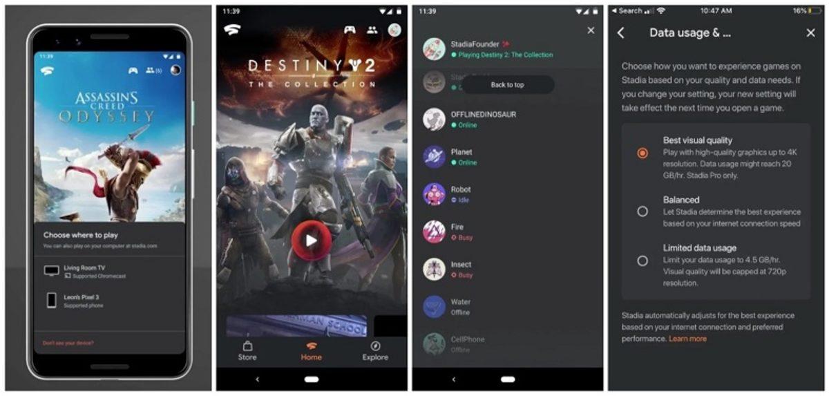 Google, Stadia’nın Android, iOS ve TV Arayüzünün Nasıl Göründüğünü Paylaştı