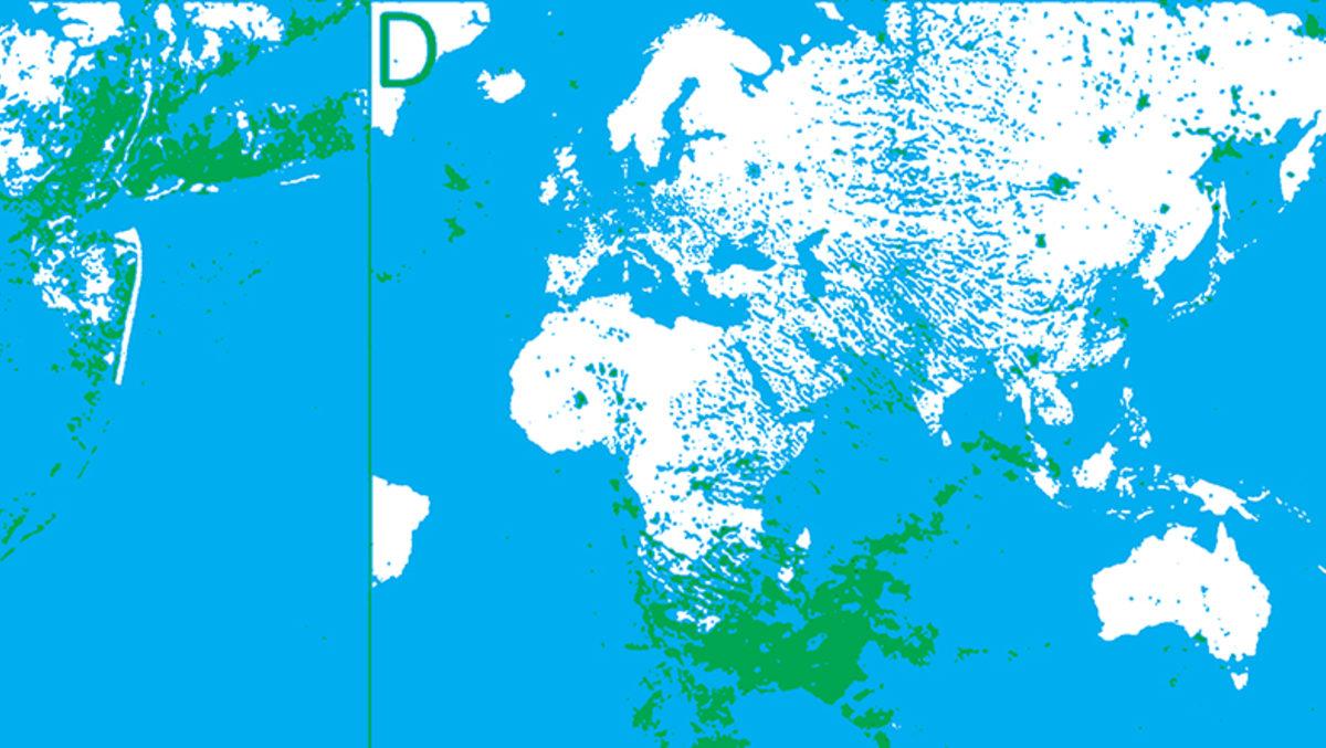 İnsanların Yaşadıkları Yerleri Daha Ayrıntılı Gösteren Yeni Bir Harita Yayınlandı