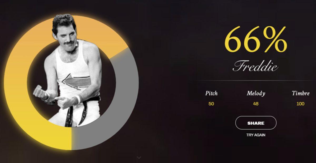 Sesinizin Freddie Mercury’e Ne Kadar Benzediğini Gösteren Uygulama