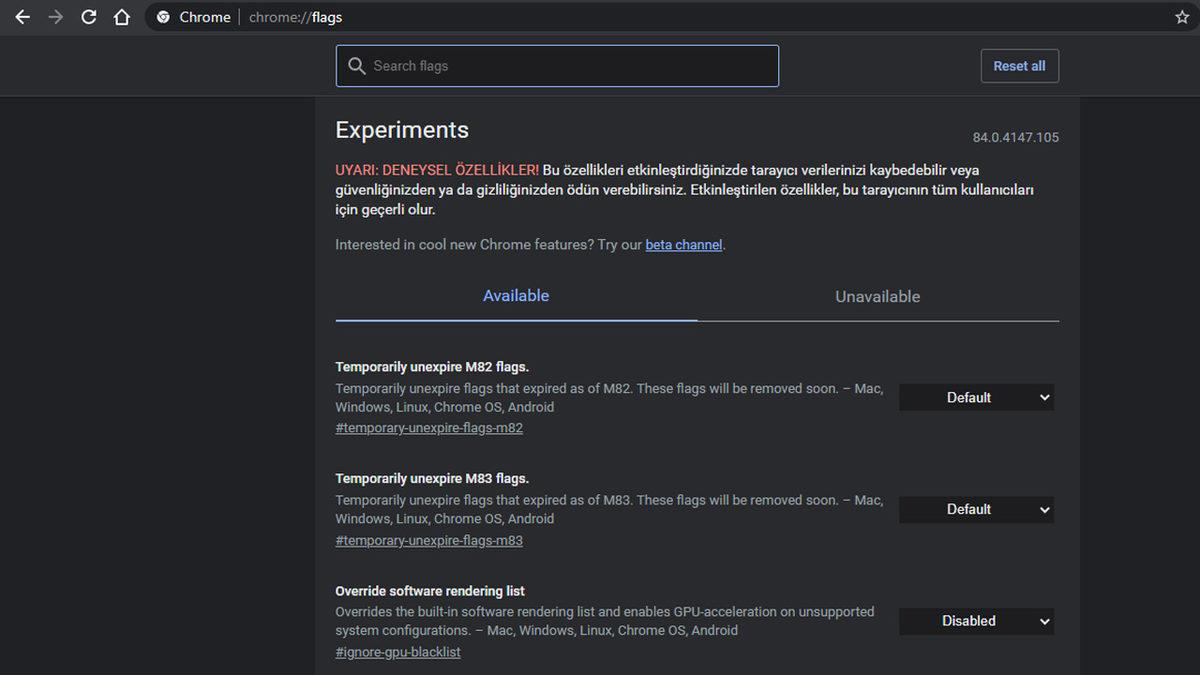 Google Chrome’un Gizli Özelliklerine Ulaşabileceğiniz ‘Flags’ Nasıl Kullanılır?