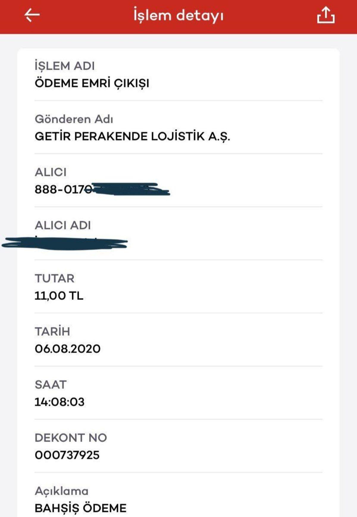 Bir Getir Kuryesi, Kuryelere Verilen Bahşişlerin Yatırılmadığını İddia Etti