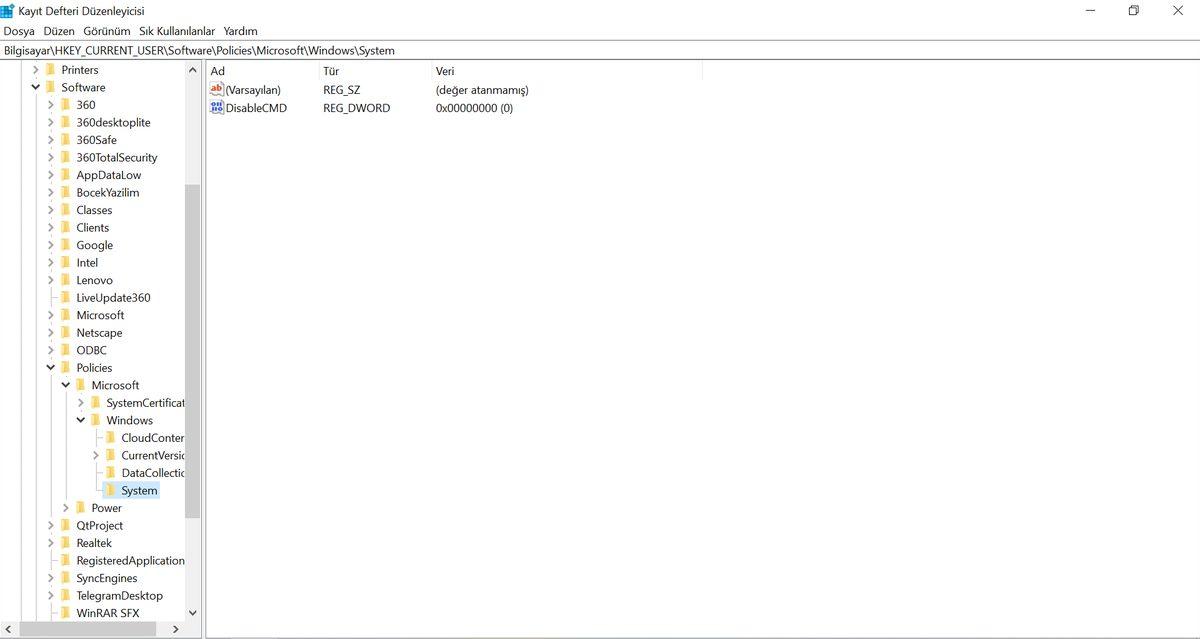 ’Komut İstemi Yöneticiniz Tarafından Devre Dışı Bırakılmış’ Hatası Nasıl Çözülür?