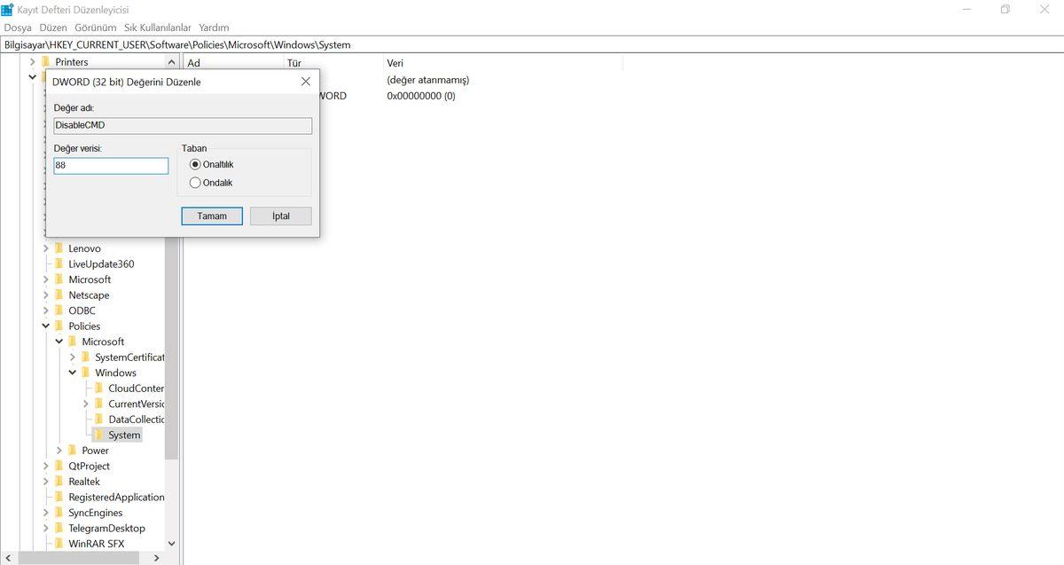 ’Komut İstemi Yöneticiniz Tarafından Devre Dışı Bırakılmış’ Hatası Nasıl Çözülür?