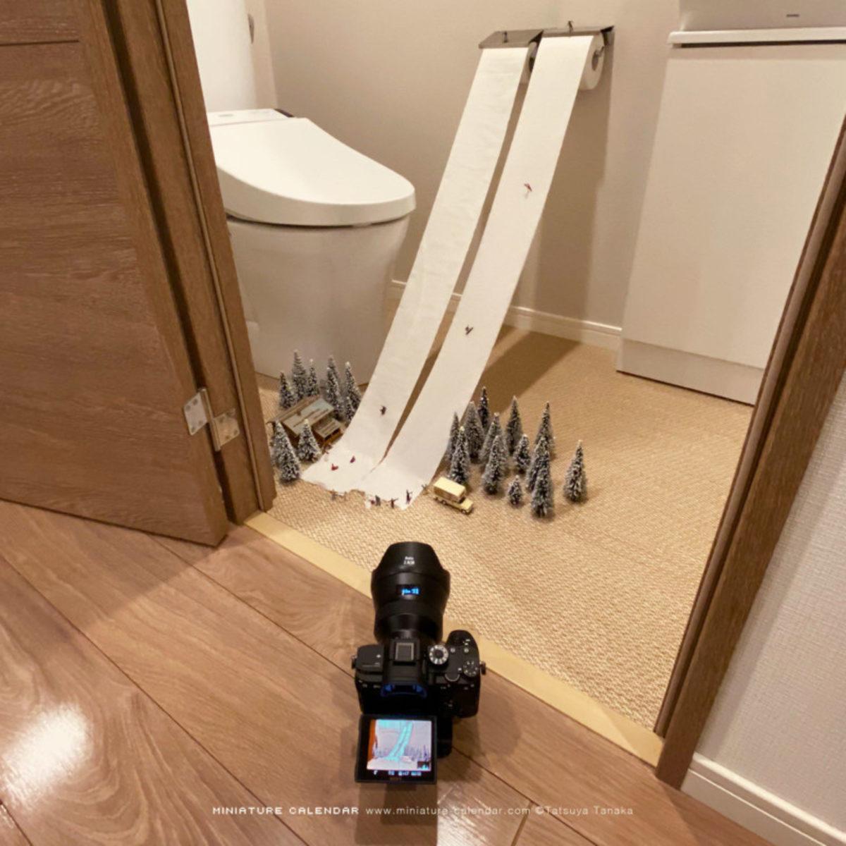 Bir Tasarımcı, Maske ve Tuvalet Kağıtlarıyla Nefes Kesen Minyatürler Oluşturdu