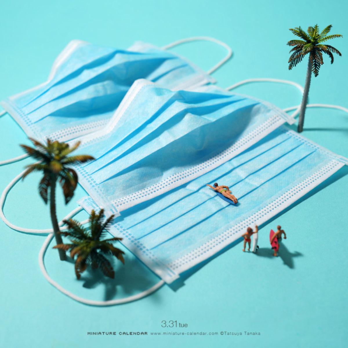 Bir Tasarımcı, Maske ve Tuvalet Kağıtlarıyla Nefes Kesen Minyatürler Oluşturdu