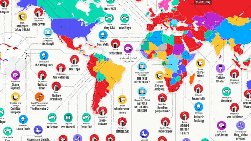 Ülkelere Göre En Popüler YouTuber’lar ve YouTube Kanalları [İnfografik]