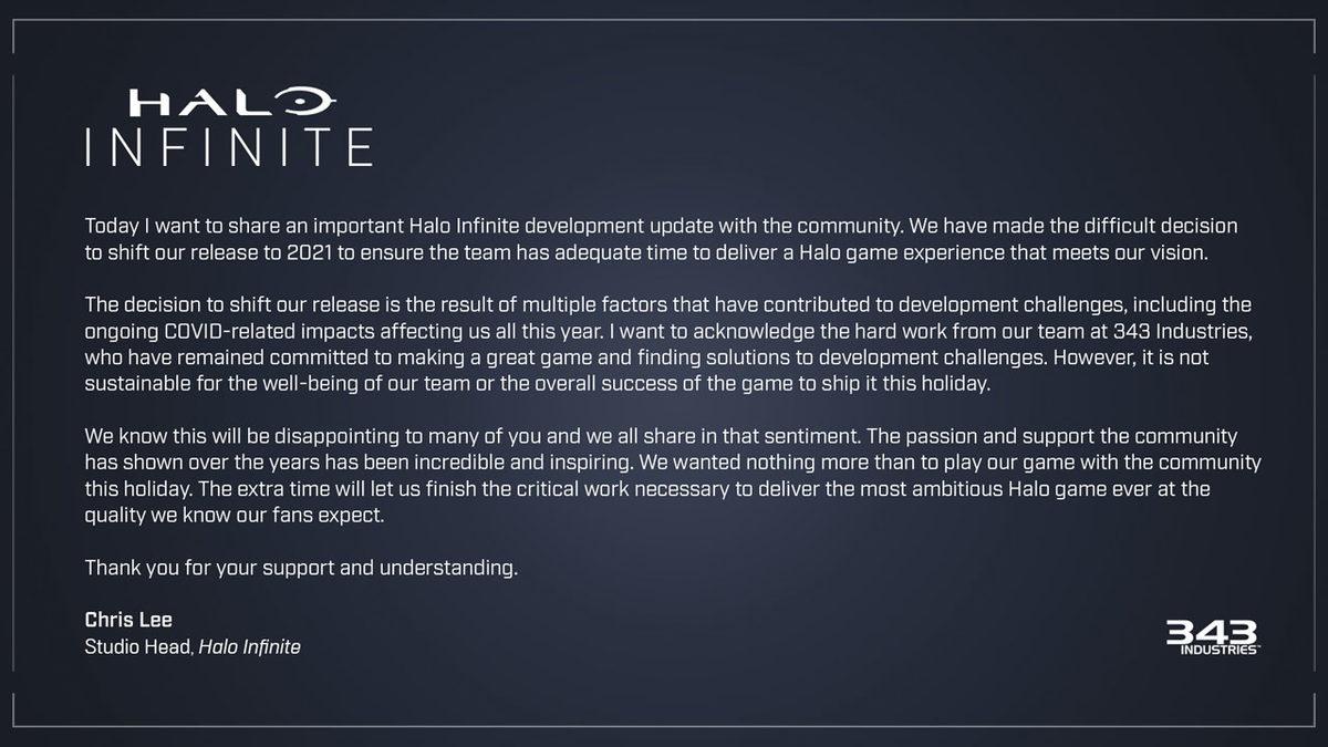 Sabırsızlıkla Beklenen Halo Infinite ’Birçok Nedenden Dolayı’ Ertelendi