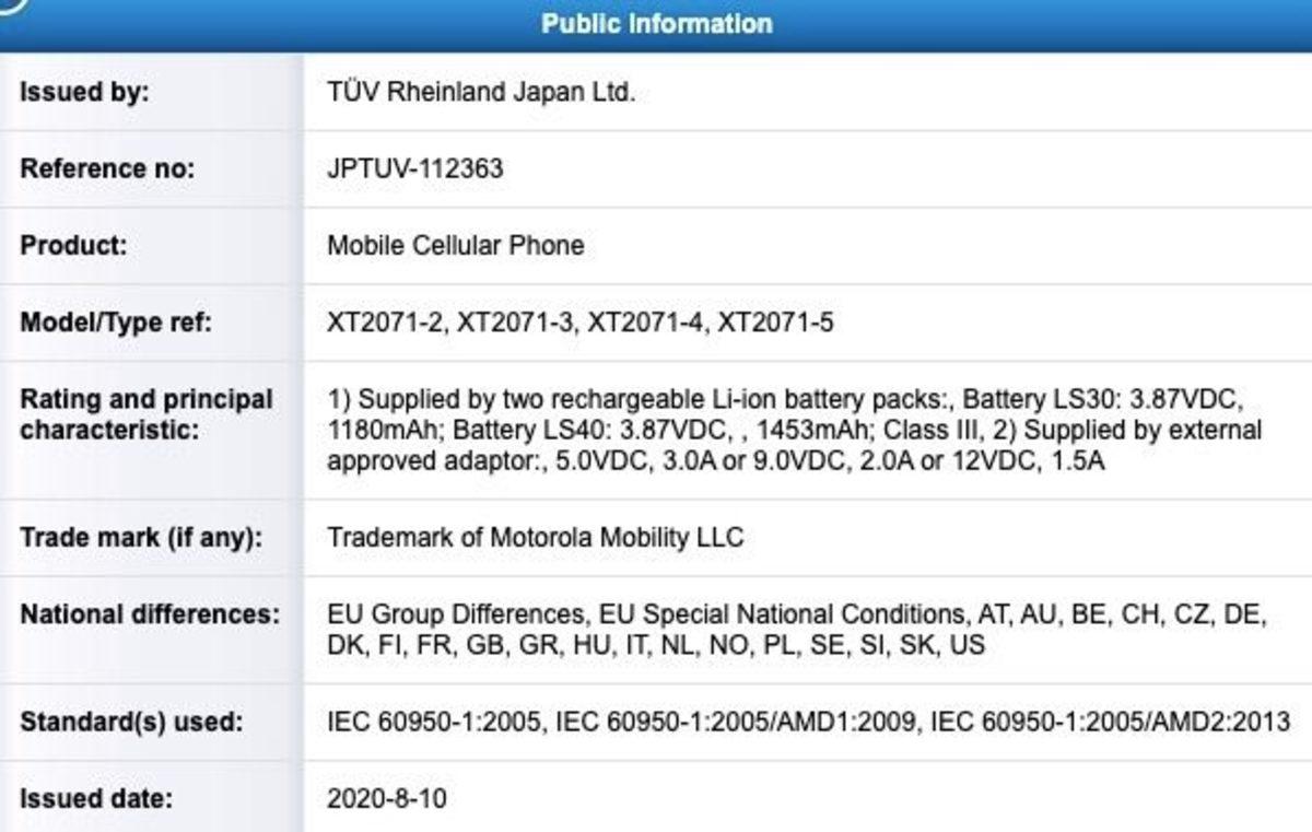 Motorola Razr 5G’nin Batarya Boyutu Ortaya Çıktı