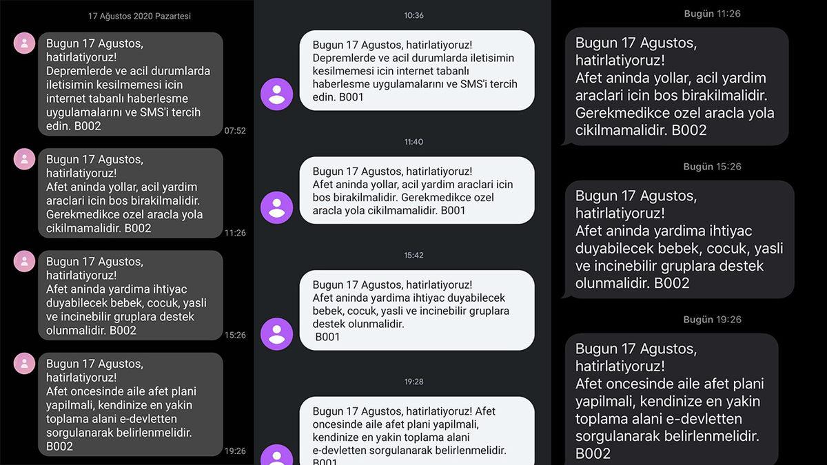 AFAD’dan Gün Boyu Gelen SMS’lerin Sırrı Açığa Çıktı