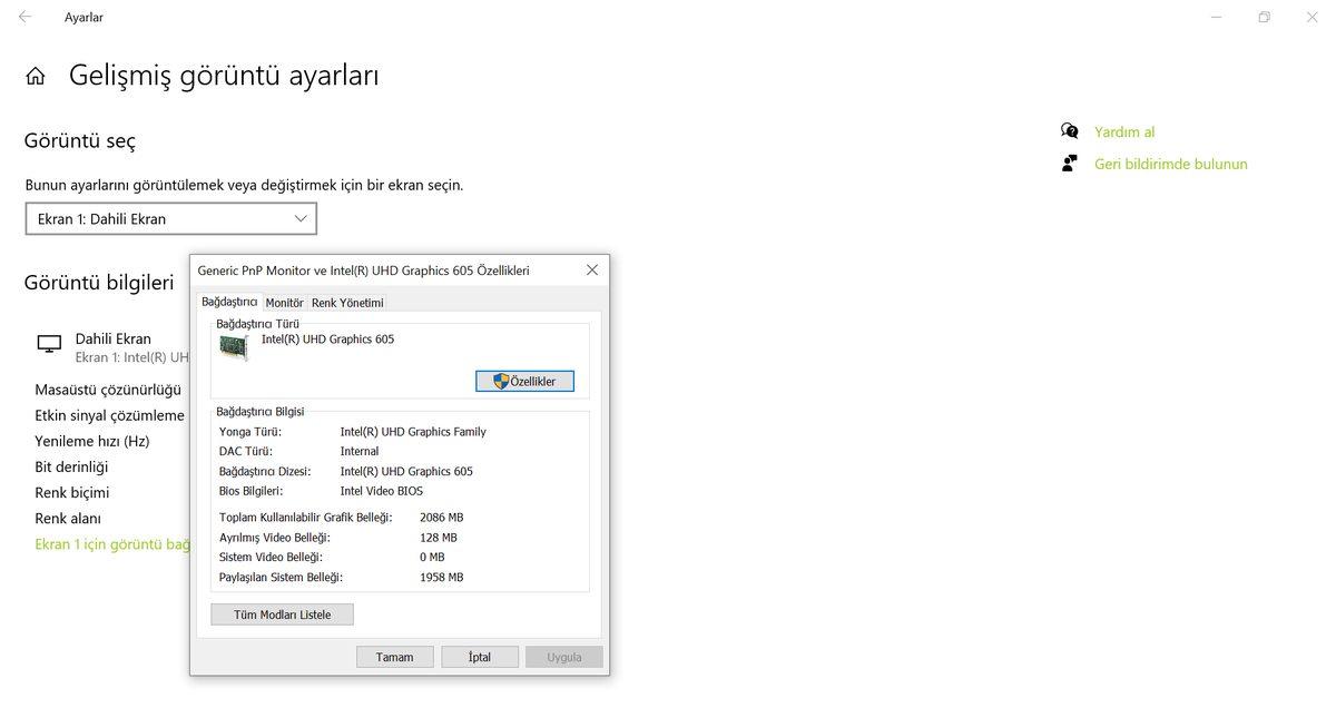 VRAM Nedir, Windows 10’da Video RAM Nasıl Yükseltilir?