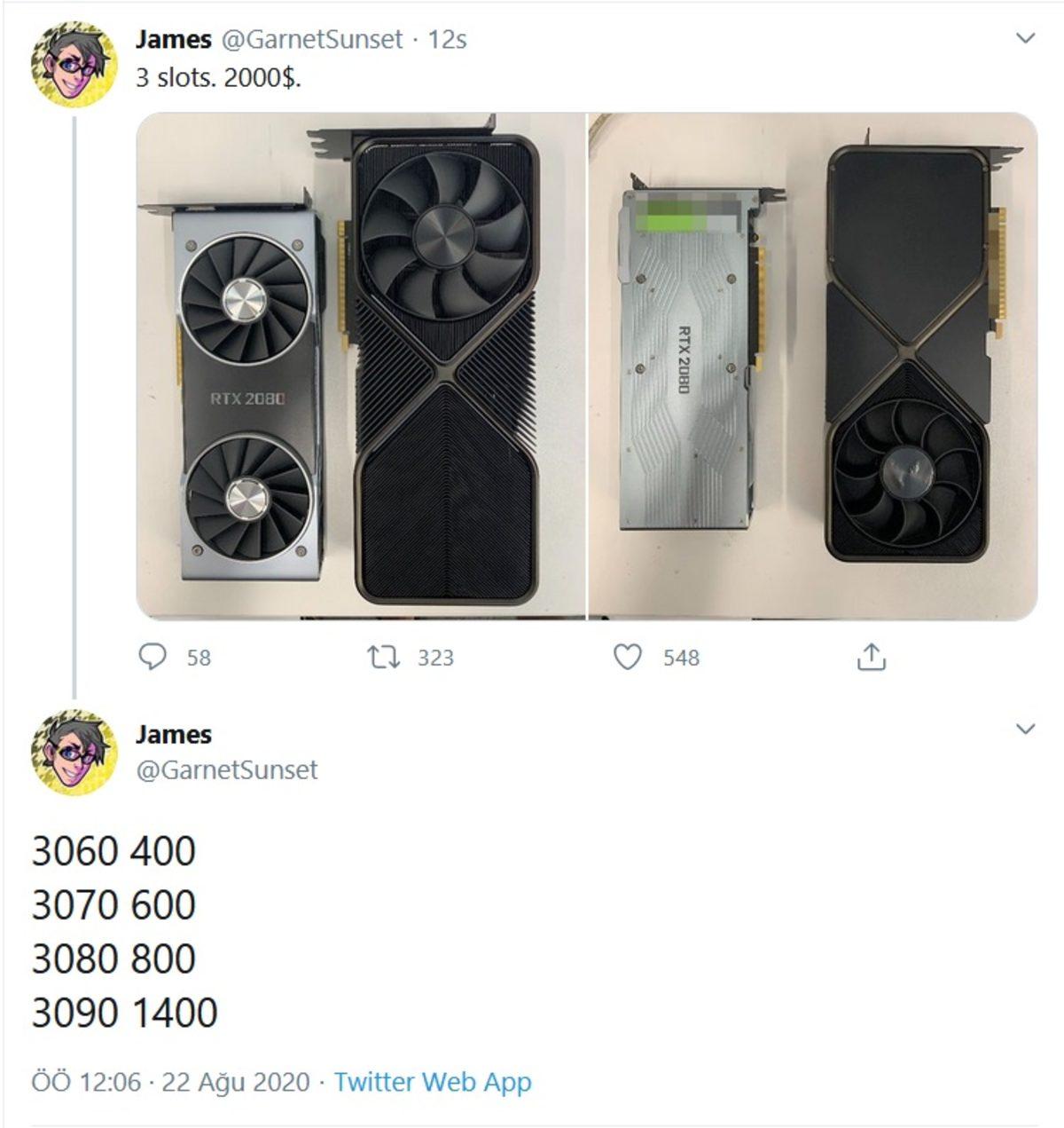 NVIDIA RTX 3000 Serisinin Küçük Dilinizi Yutturacak Fiyatları Ortaya Çıktı