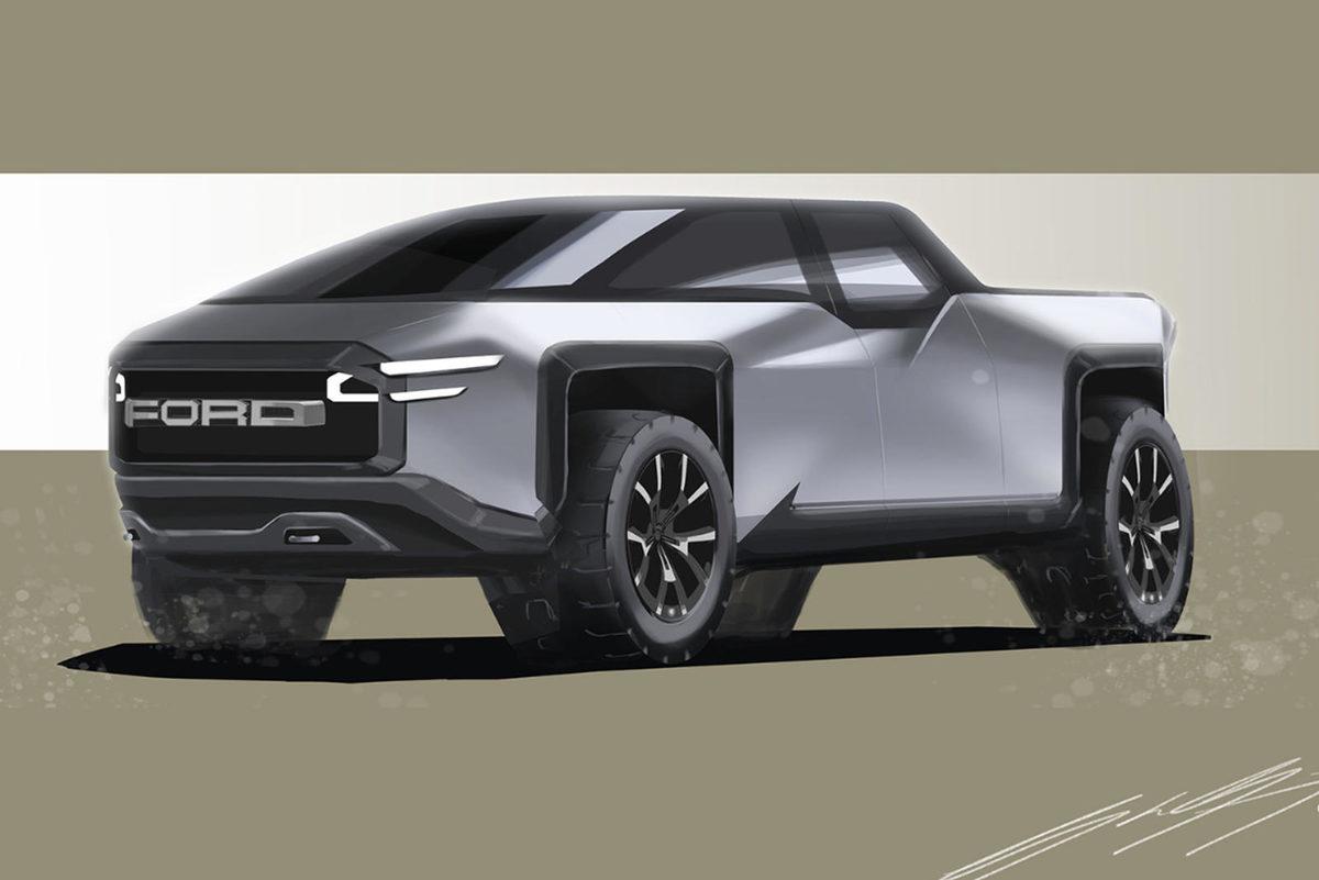 Bir Tasarımcı, Ford İçin Tesla Cybertruck’a Rakip Bir Elektrikli Kamyonet Tasarladı