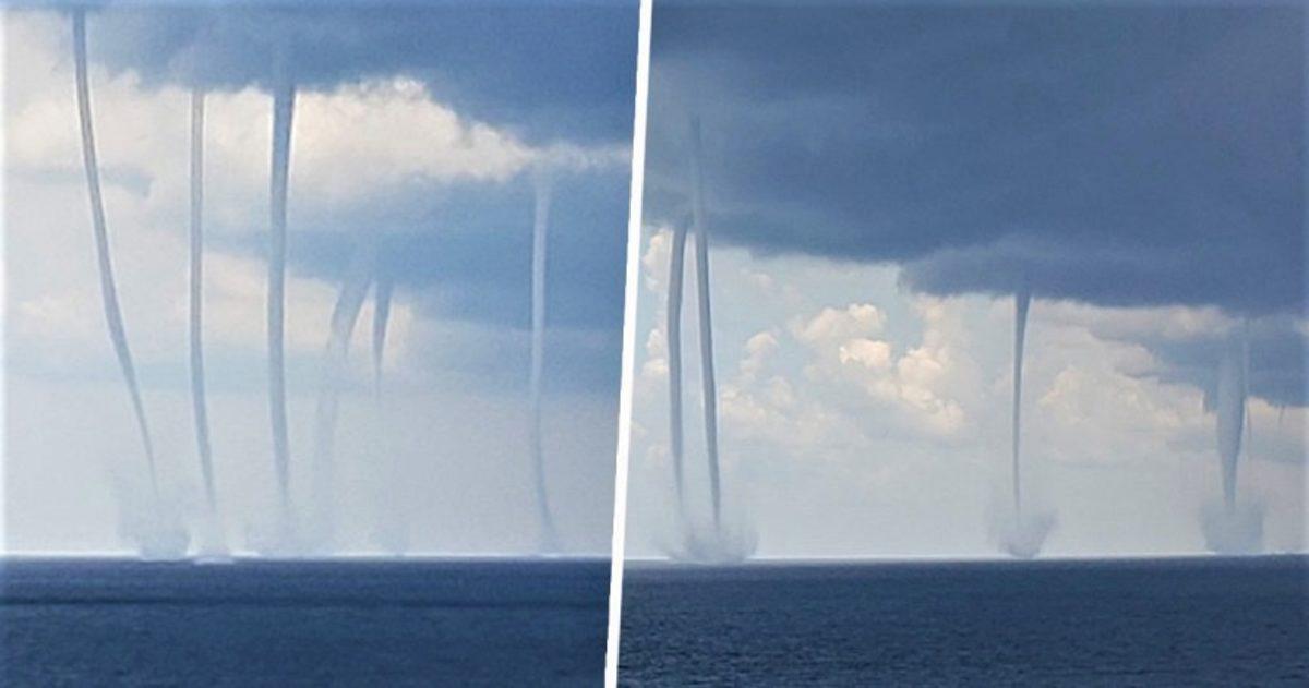 Thor, Sen misin? Meksika Körfezi’ndeki 6 Su Hortumunun Hayrete Düşüren Videosu