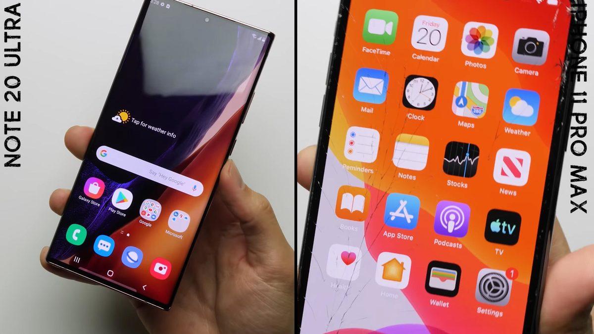 Samsung Galaxy Note 20 Ultra, Düşme Testinde iPhone 11 Pro Max’i Ezdi Geçti