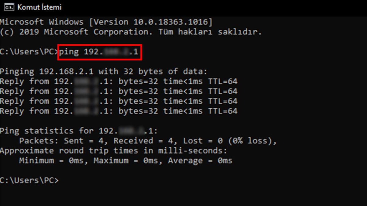 Ping Nedir, Ping Testi Nasıl Yapılır, En Fazla Kaç Olmalı?