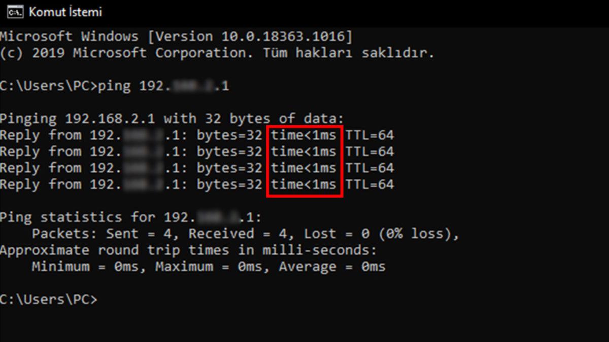 Ping Nedir, Ping Testi Nasıl Yapılır, En Fazla Kaç Olmalı?