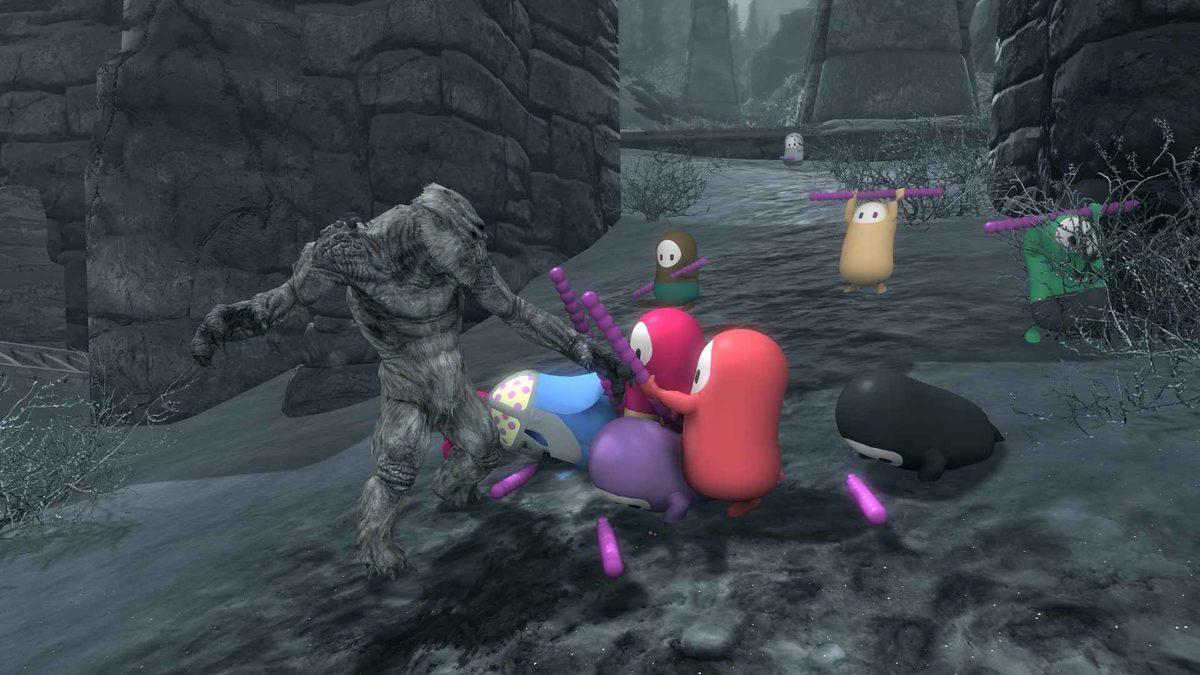 Skyrim ve Resident Evil 3 İçin Fall Guys Modları Yayınlandı (Fasulye İçerir)