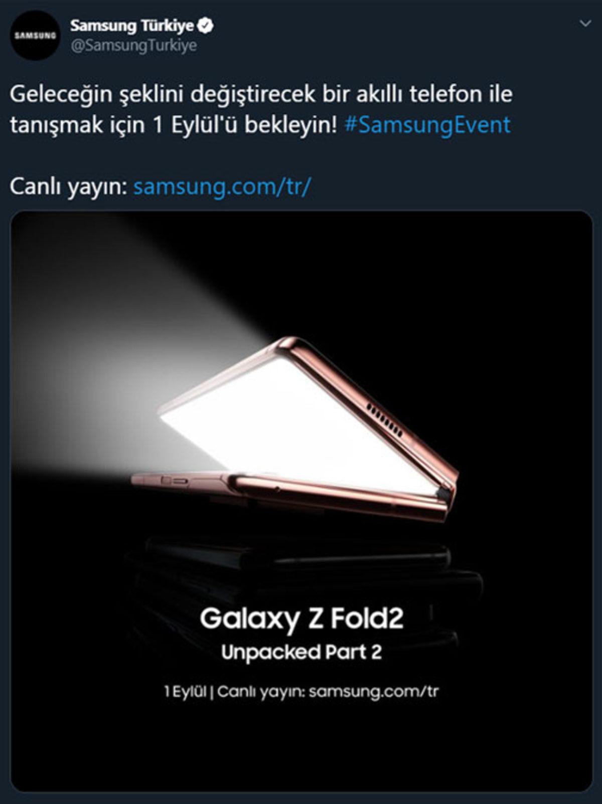 Samsung, Galaxy Z Fold2’yi Tanıtacağı Etkinliğin Tarihini Duyurdu