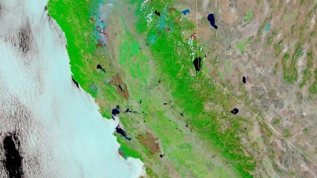 Kaliforniya’daki Yangınlar Uzaydan Görüntülendi