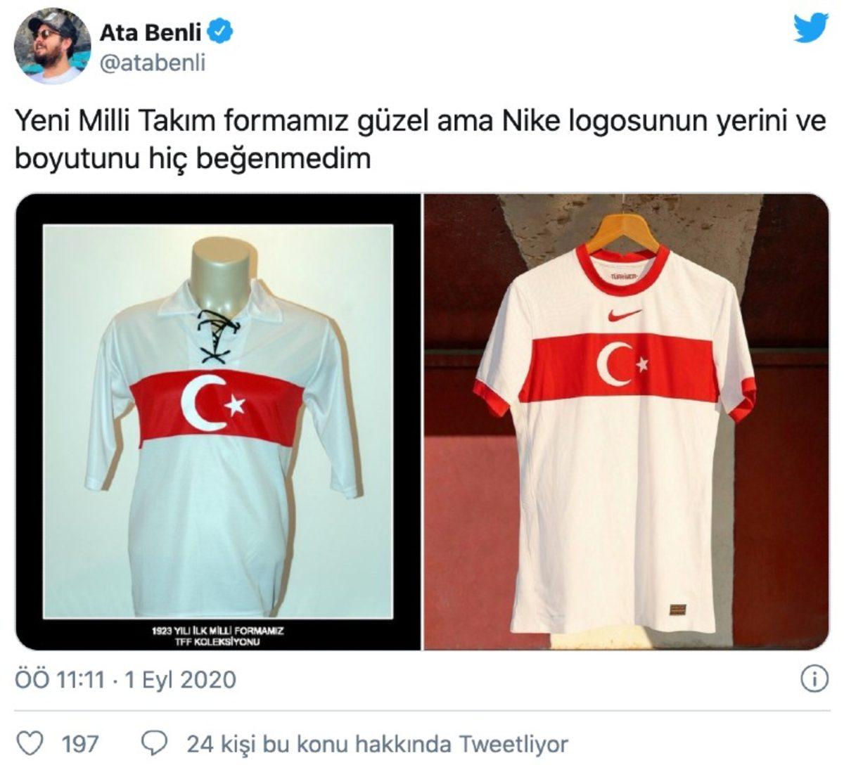 Türkiye A Milli Futbol Takımı’nın Yeni Formasındaki Nike Logosuna Sosyal Medyadan Büyük Tepki