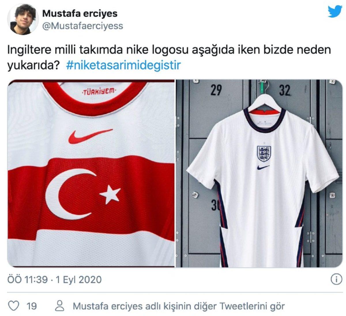 Türkiye A Milli Futbol Takımı’nın Yeni Formasındaki Nike Logosuna Sosyal Medyadan Büyük Tepki