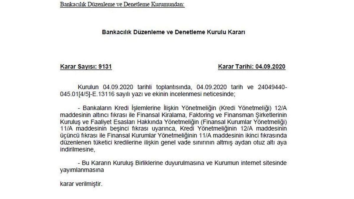 BDDK, Yeni Kararla Tüketici Kredilerinde Vadeyi 60 Aydan 36 Aya İndirdi