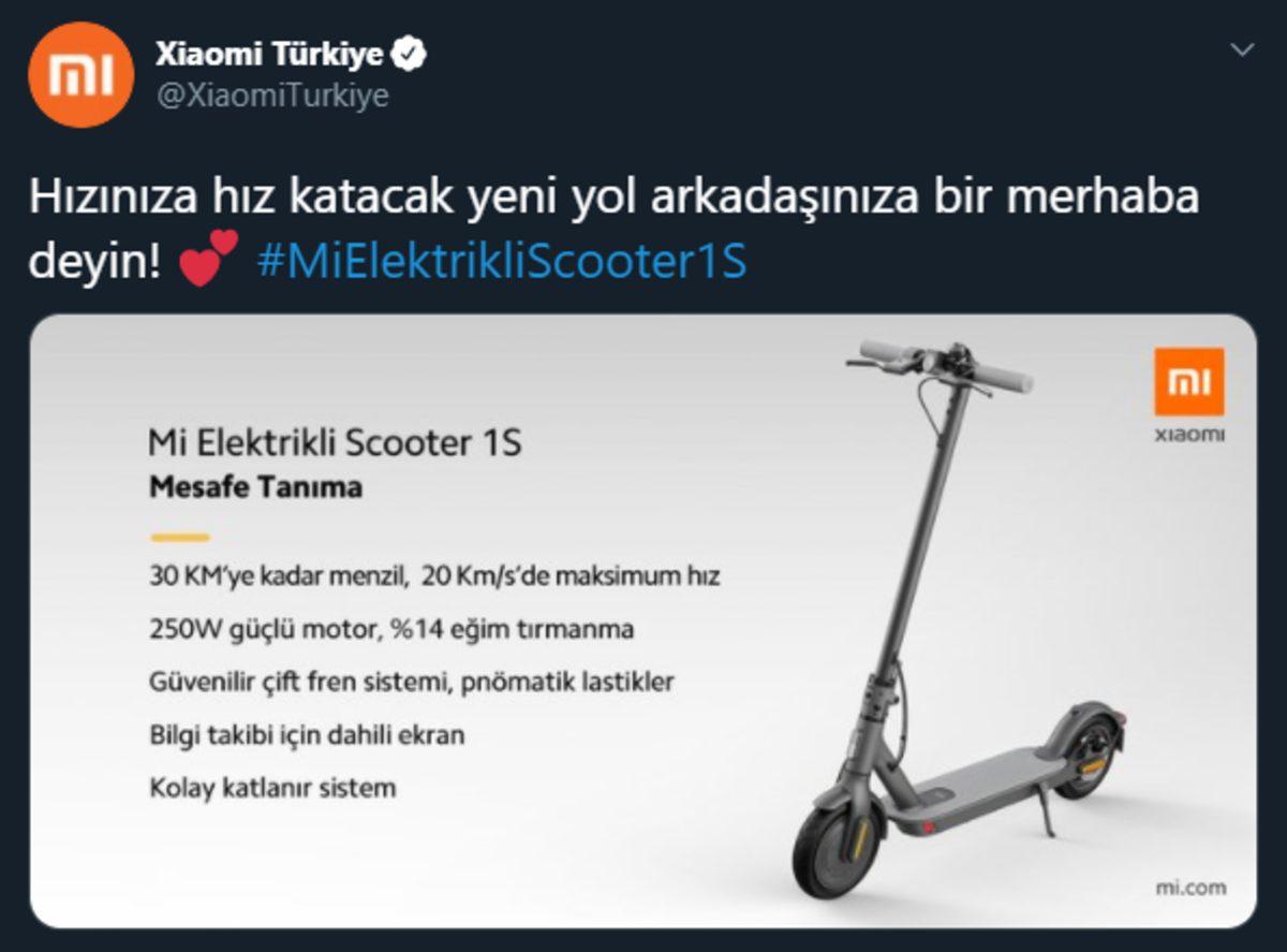 Xiaomi Mi Electric Scooter 1S Türkiye’de Satışa Sunuldu: İşte Fiyatı