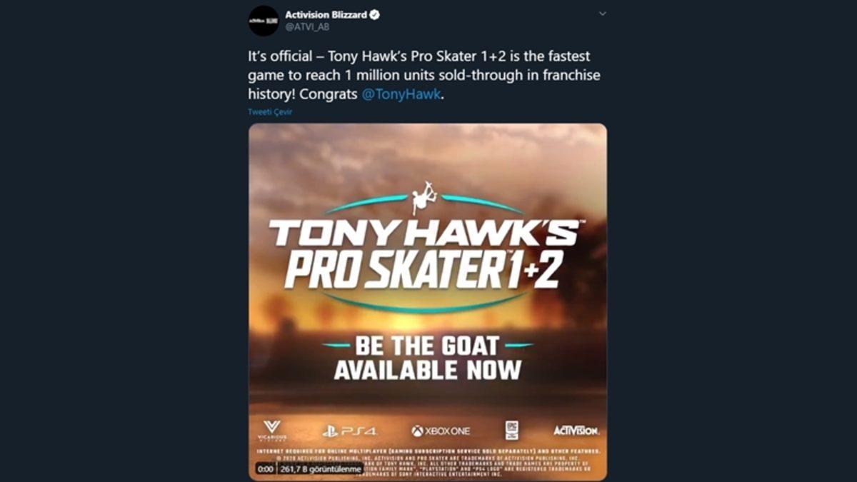 Tony Hawk’s Pro Skater 1 + 2, 11 Günde 1 Milyon Satarak Rekor Kırdı