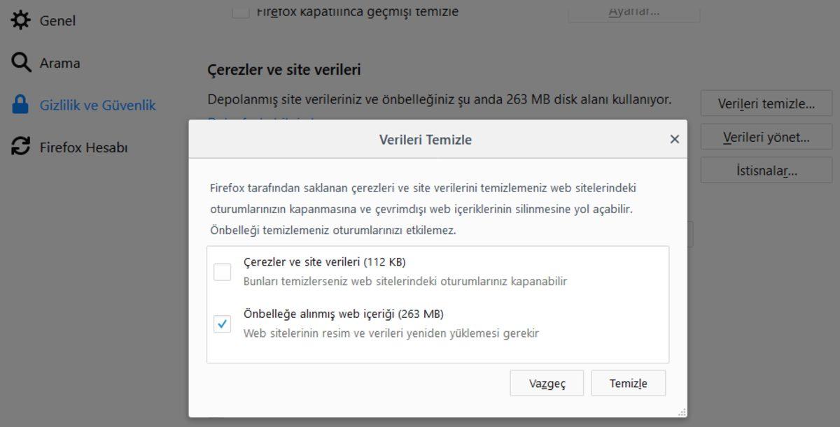 İnternet Tarayıcılarında Önbellek Temizleme Nasıl Yapılır?