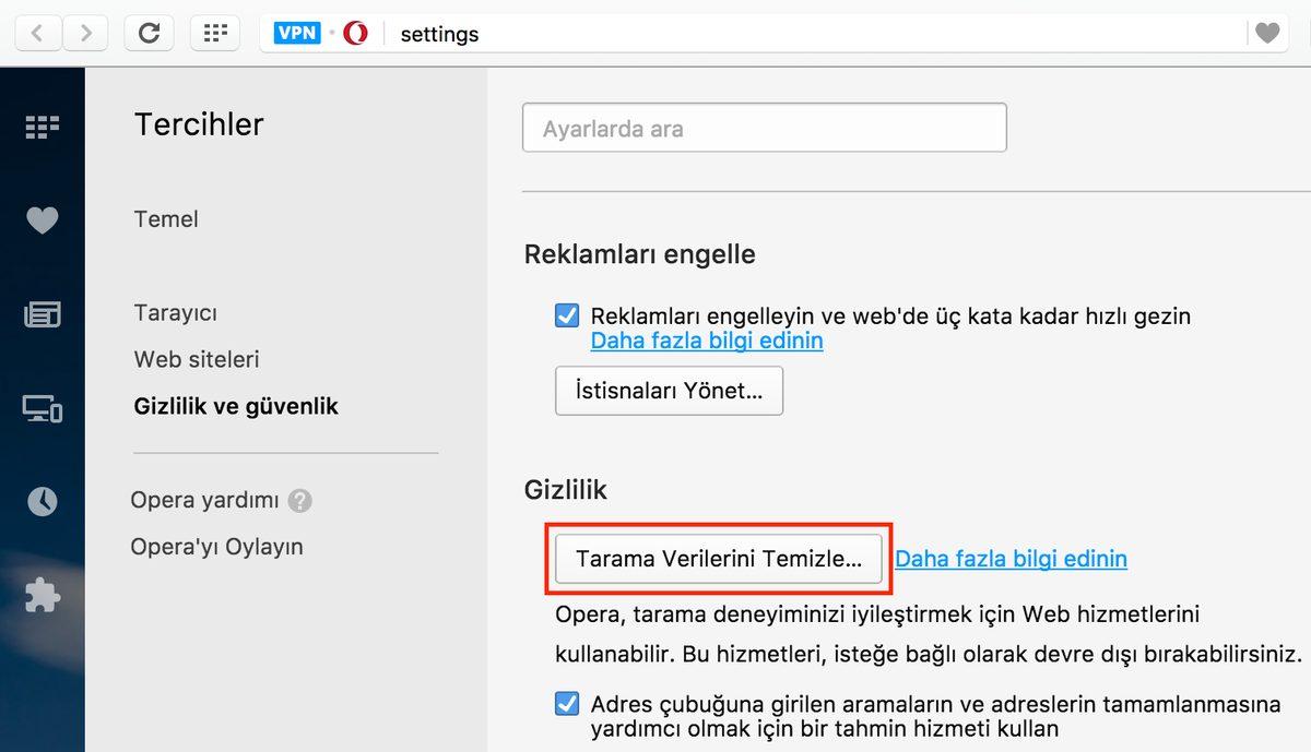 İnternet Tarayıcılarında Önbellek Temizleme Nasıl Yapılır?