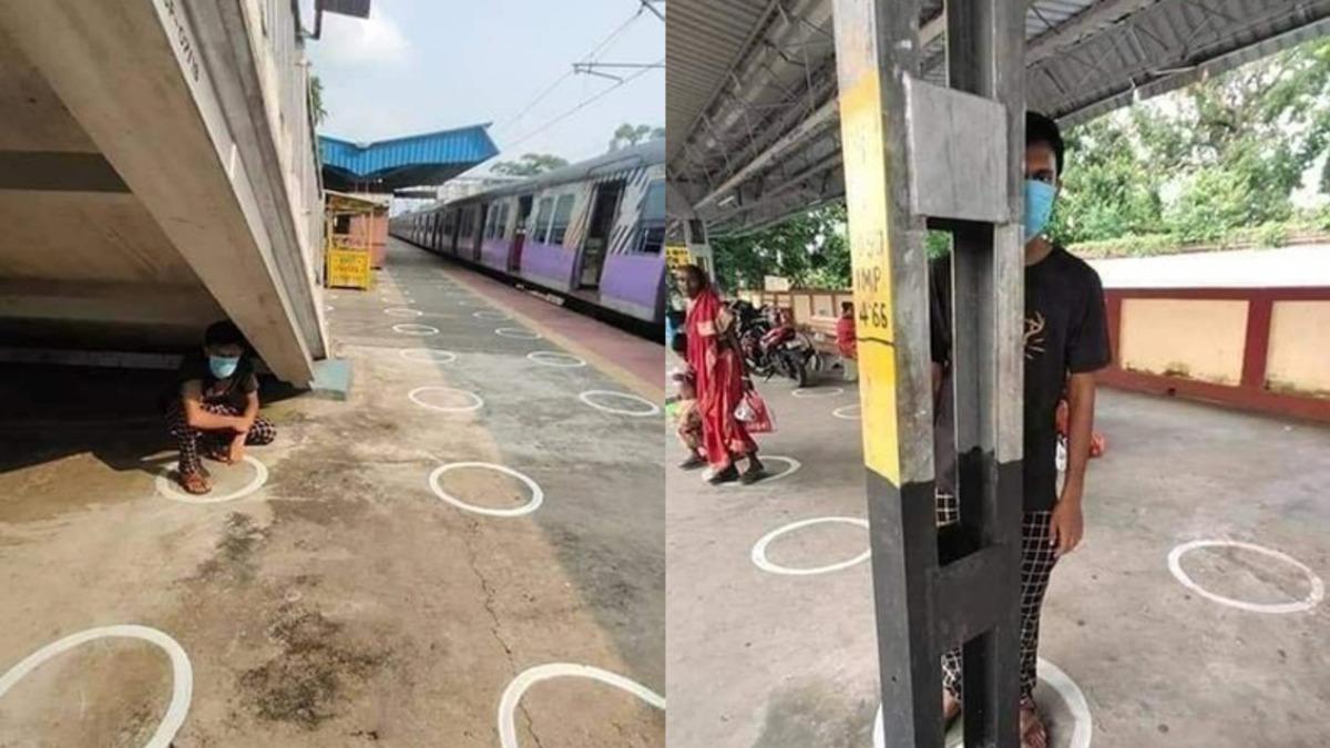 Hindistan’da Oldukça İlginç Yerlere Çizilen Sosyal Mesafe Çemberleri