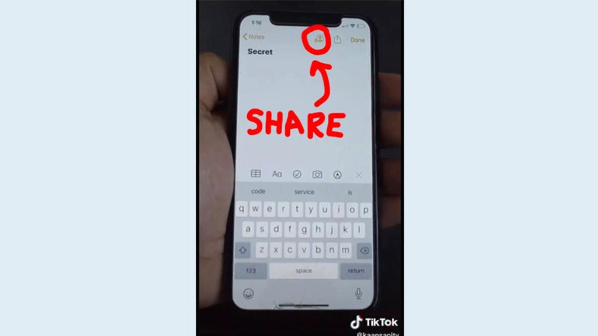 TikTok’ta Ortaya Çıkan ve iPhone’da Gizli Mesajlaşmaya İzin Veren Notlar Hilesi
