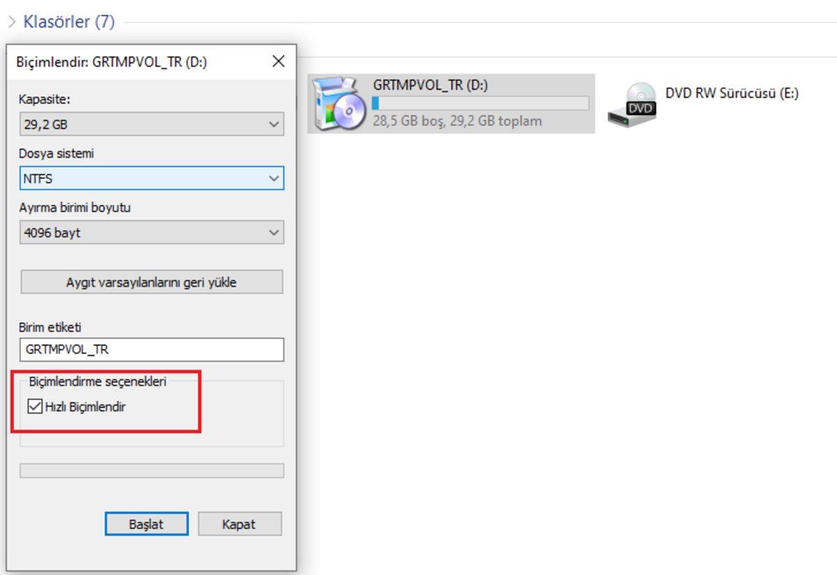 USB Flash Bellek Biçimlendirme Nedir, Nasıl Yapılır?