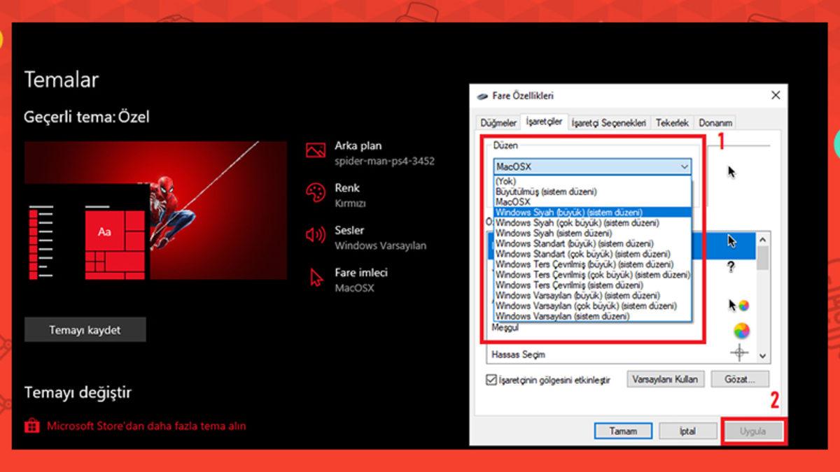 Windows 10’da Fare İmleci Nasıl Değiştirilir?