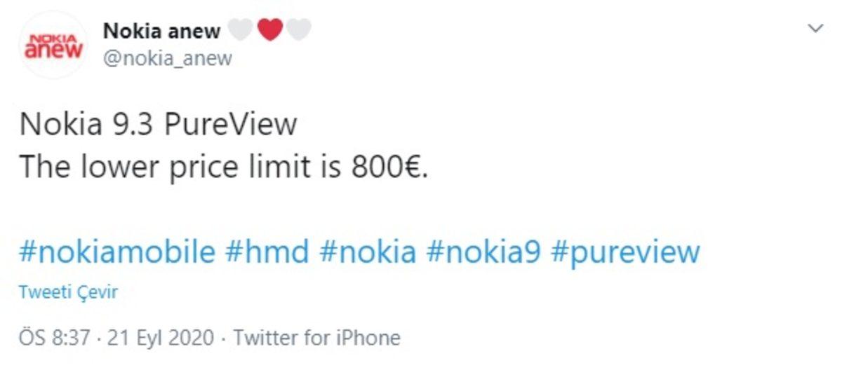 Nokia 9.3’ün Vergisiz Fiyatının En Az 7,000 TL Civarında Olacağı Söyleniyor