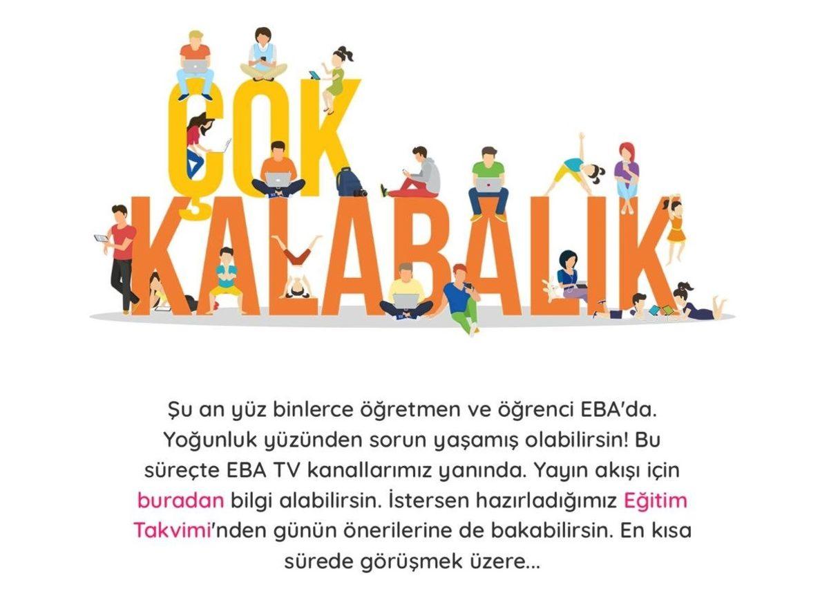EBA’ya Erişemeyen Öğrenci ve Öğretmenler, ’Çok Kalabalık’ Uyarısı Alıyorlar