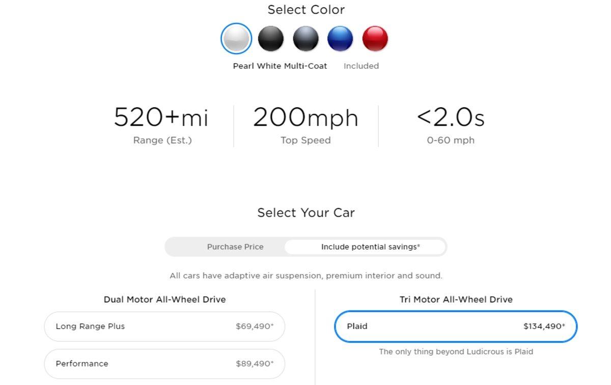 Tesla, Tarihin En Hızlı Kalkış Yapan Otomobili ’Model S Plaid’i Duyurdu