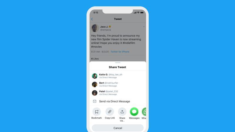 Twitter, iOS Uygulaması İçin Yeni Paylaş Menüsünü Yayınladı
