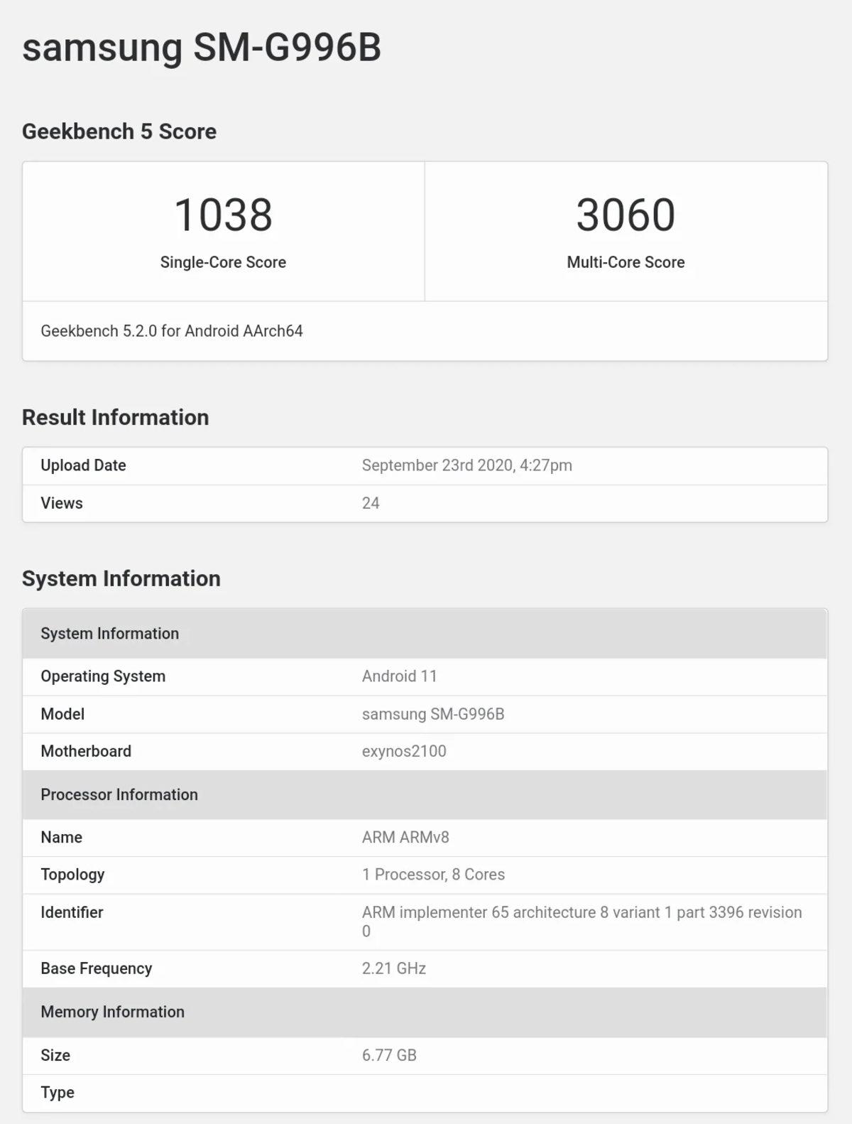 Samsung Galaxy S21’in Performansı ve Özellikleri, Geekbench’te Ortaya Çıktı