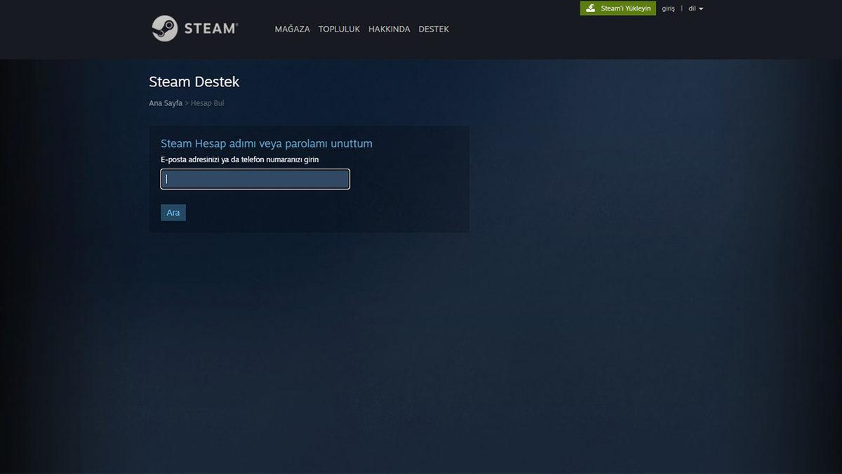 Çalınan Steam Hesabı Nasıl Geri Alınır?