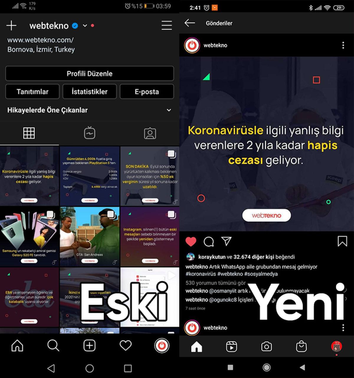 Mağaza’yı Öne Çıkarmak İsteyen Instagram’ın Yeni Tasarımı Bazı Hesaplarda Ortaya Çıktı