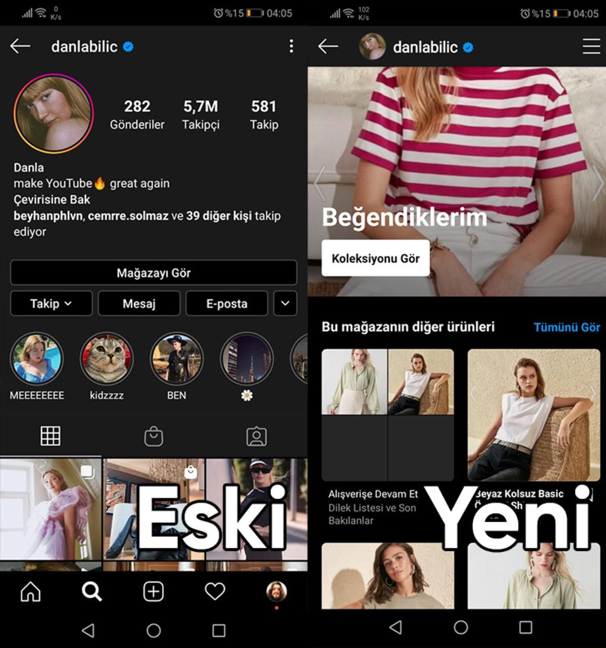 Mağaza’yı Öne Çıkarmak İsteyen Instagram’ın Yeni Tasarımı Bazı Hesaplarda Ortaya Çıktı
