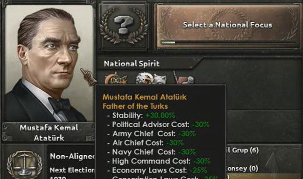 Strateji Oyunu Hearts of Iron IV’e Atatürk ve Türkiye Eklenecek: Güncelleme Tarihi Açıklandı