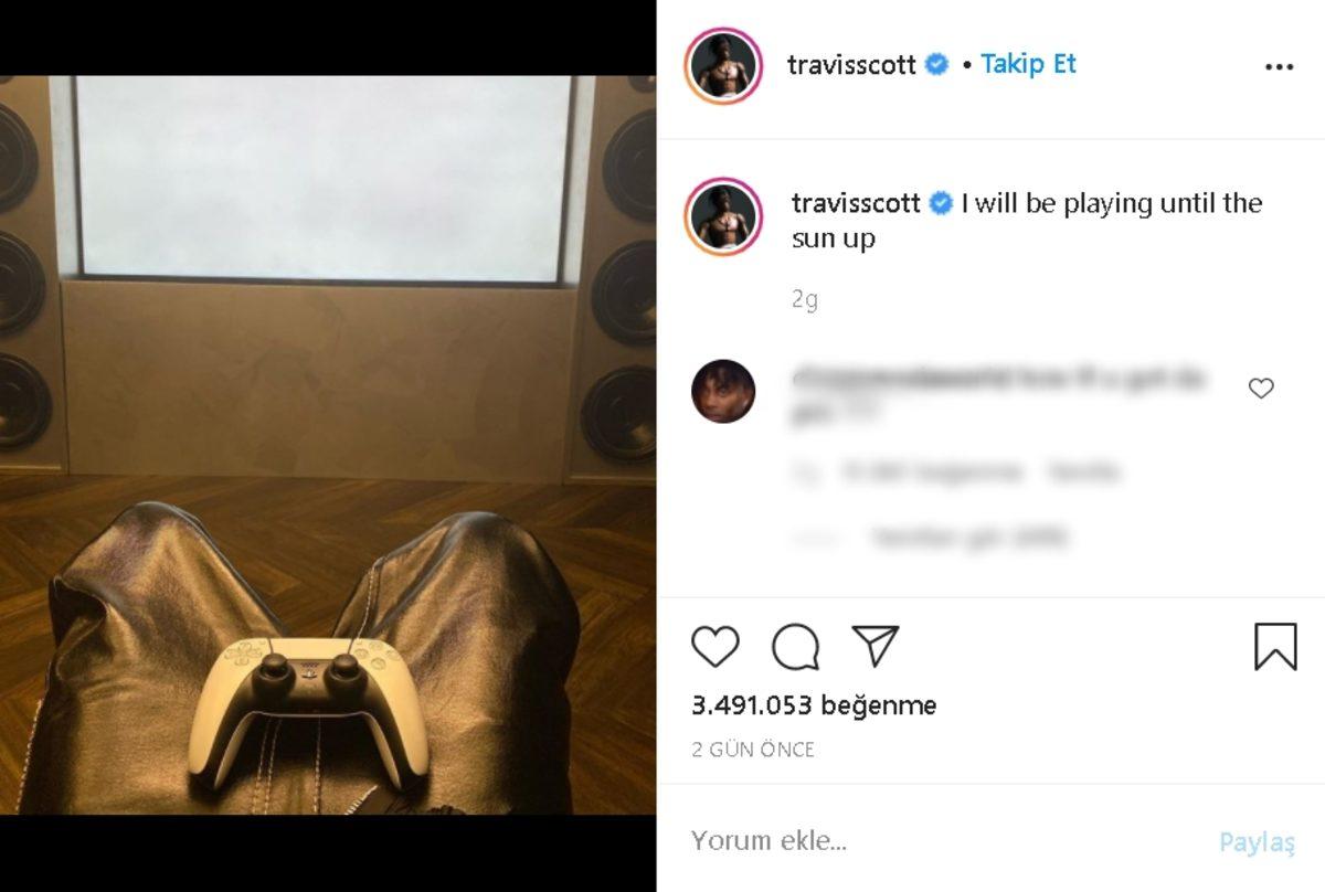 Travis Scott’tan PlayStation 5 İçin Sabırsızlananları Kıskandıracak Paylaşım