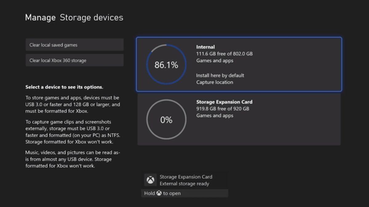 1 TB’lık Xbox Series X, Oyunculara 802 GB Depolama Alanı Sunacak