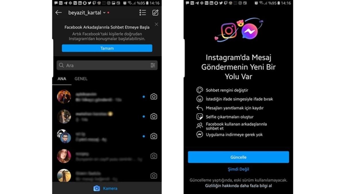 Facebook; Messenger ile Instagram DM Birleştirme Özelliğini Türkiye’de de Yayınladı