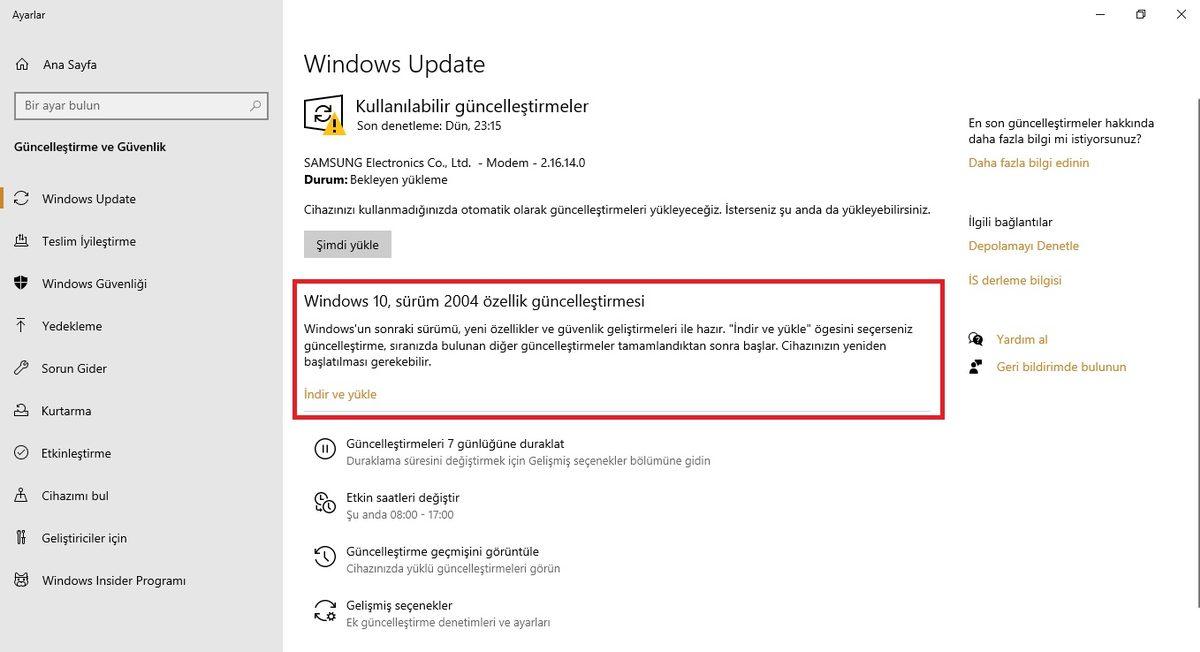 Windows 10 Ekim 2020 Güncellemesi Nasıl İndirilir?